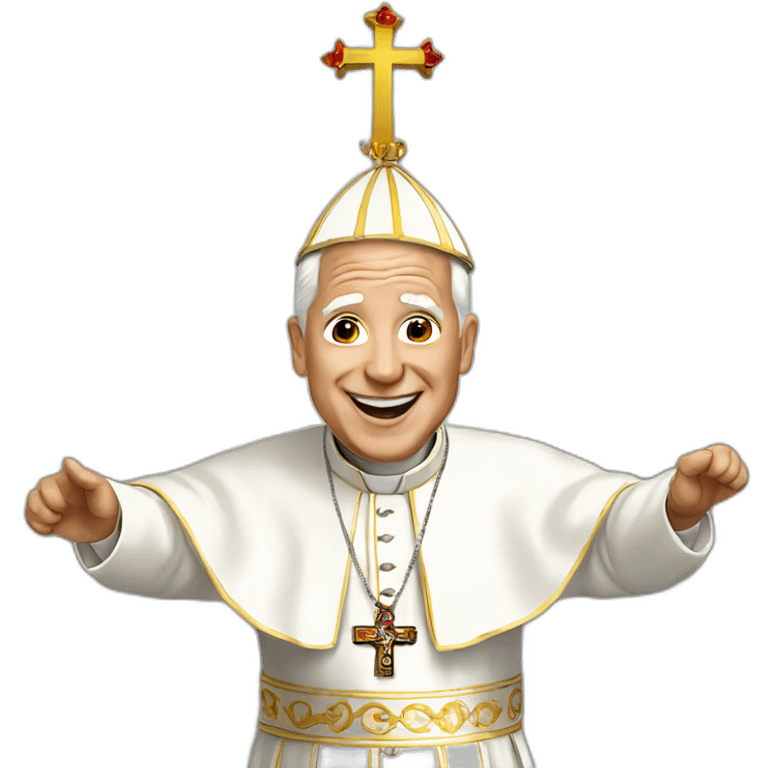 The pope dancing emoji