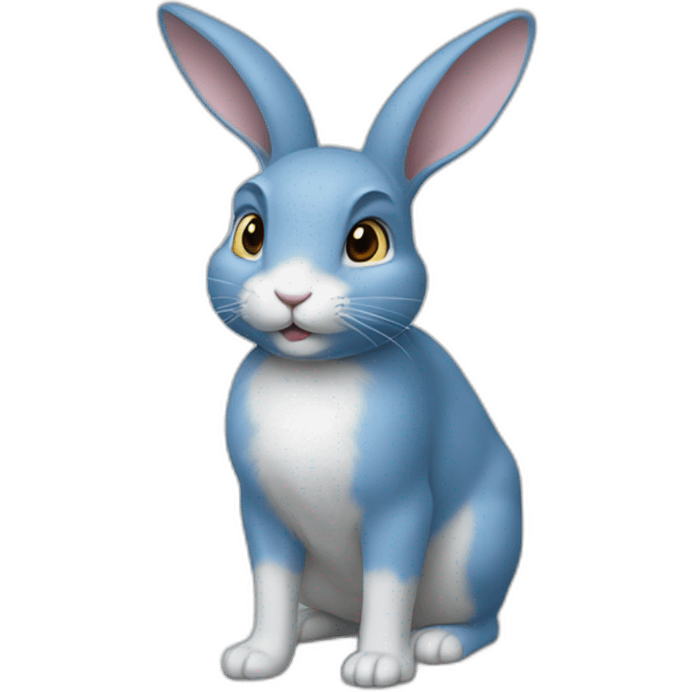 Lapin bleu emoji