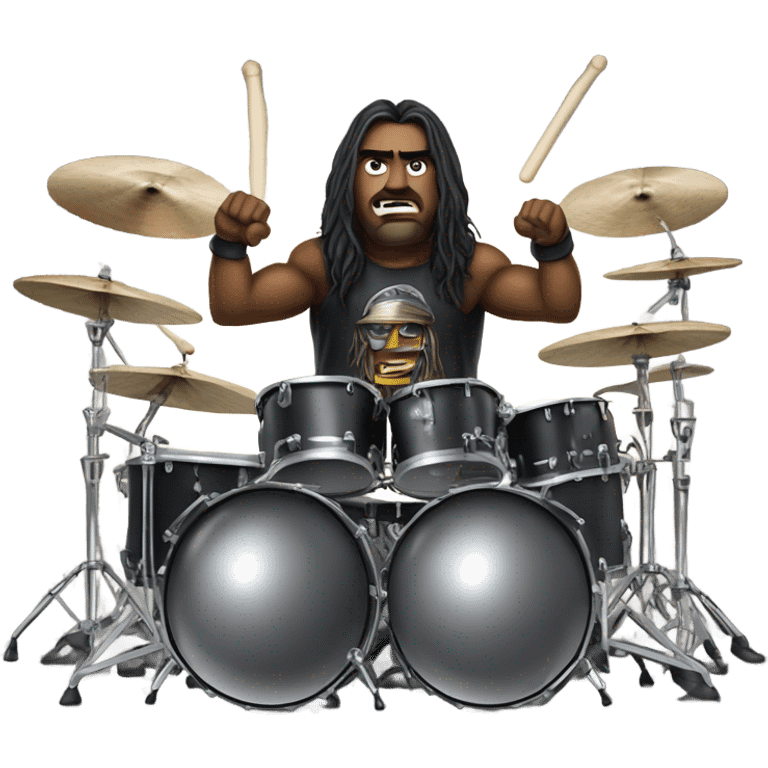 heavy metal drummer emoji