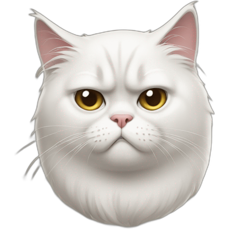 white grumpy cat emoji