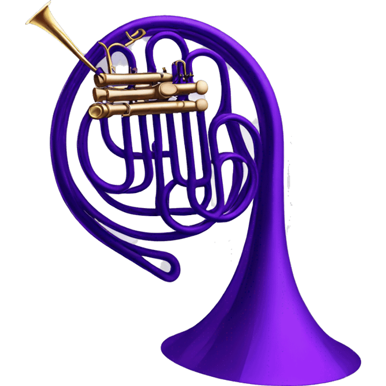 purple french horn emoji