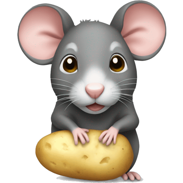 Rat with potato emoji