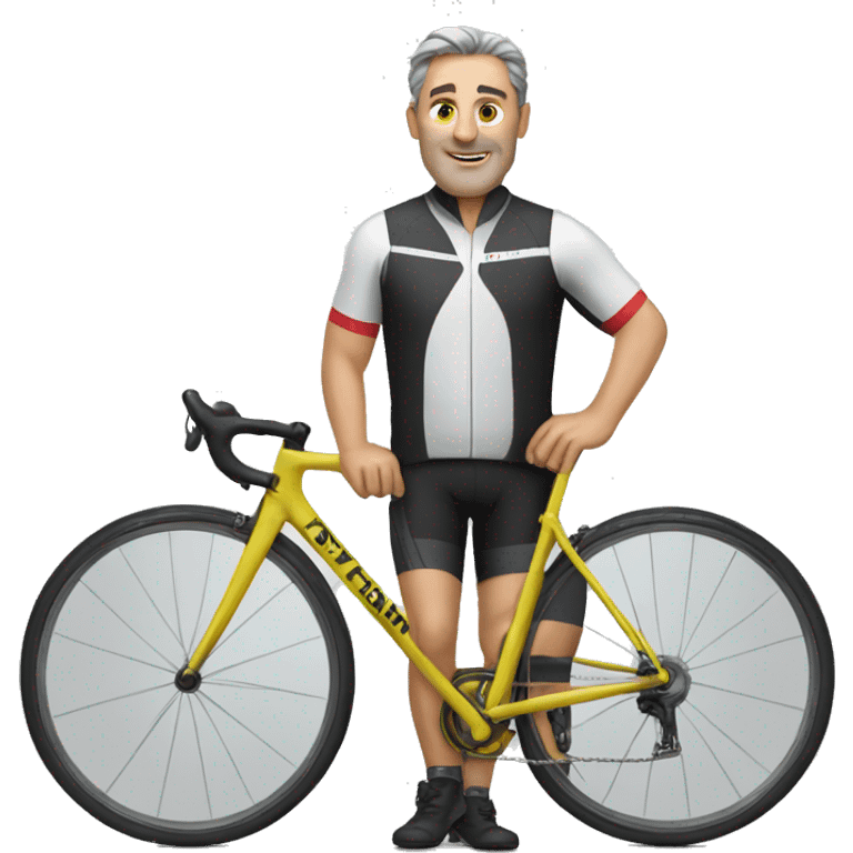 middle age man in cycling clothing emoji