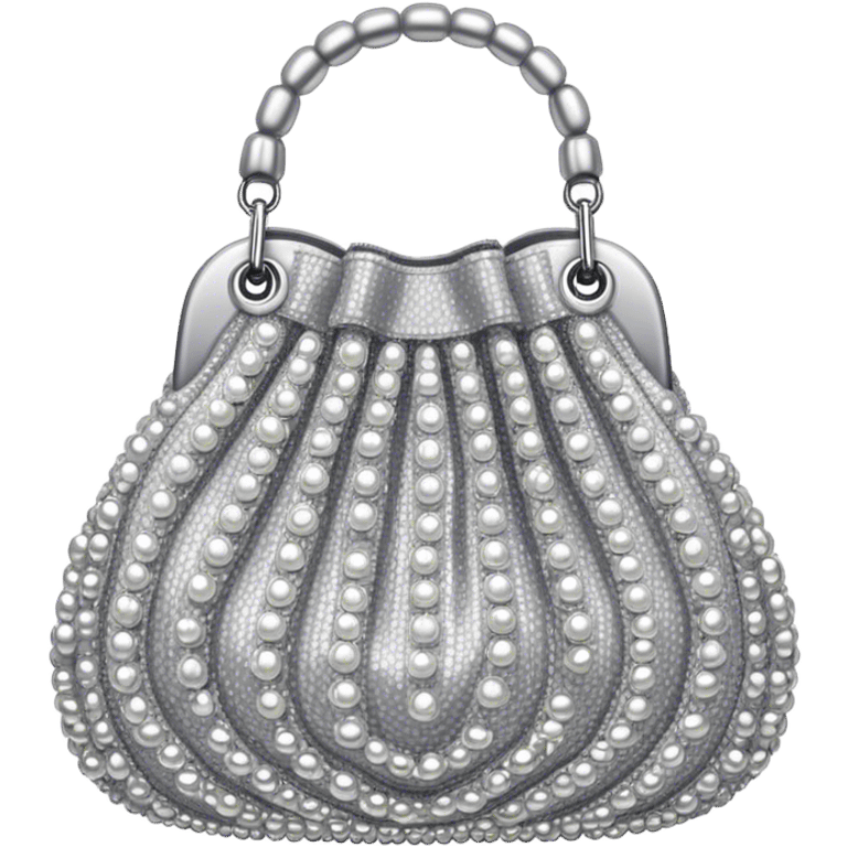 Silver sparkly beaded bag  emoji