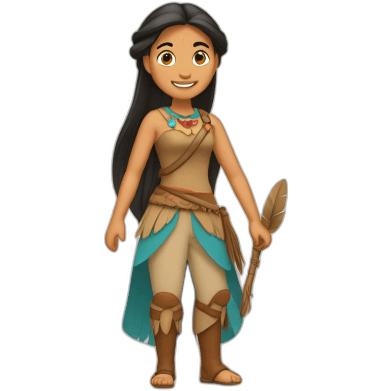 Arrête de jubiler sur le dos de pocahontas emoji