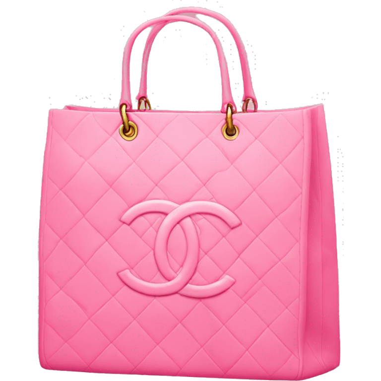 Pink Chanel shopping bag emoji