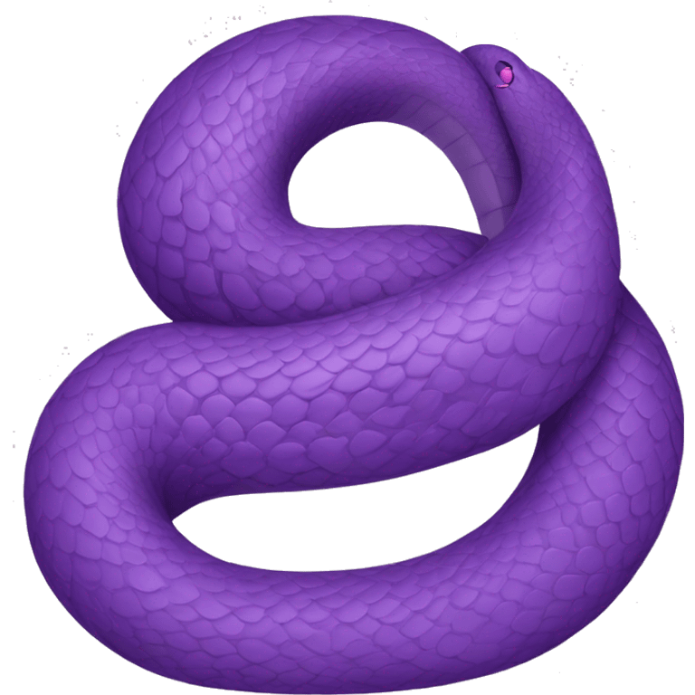 A purple snake sleeping peacefully, curled up and relaxed. emoji