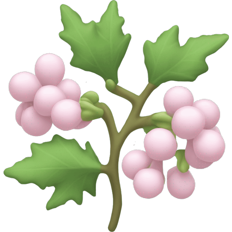 a pastel color mistletoe emoji