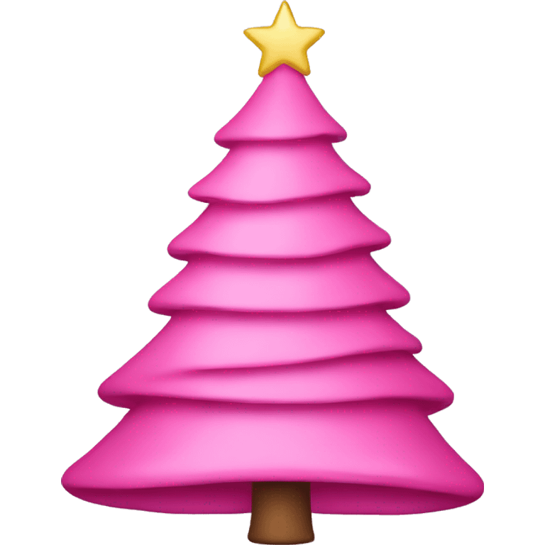 Pink Christmas tree emoji