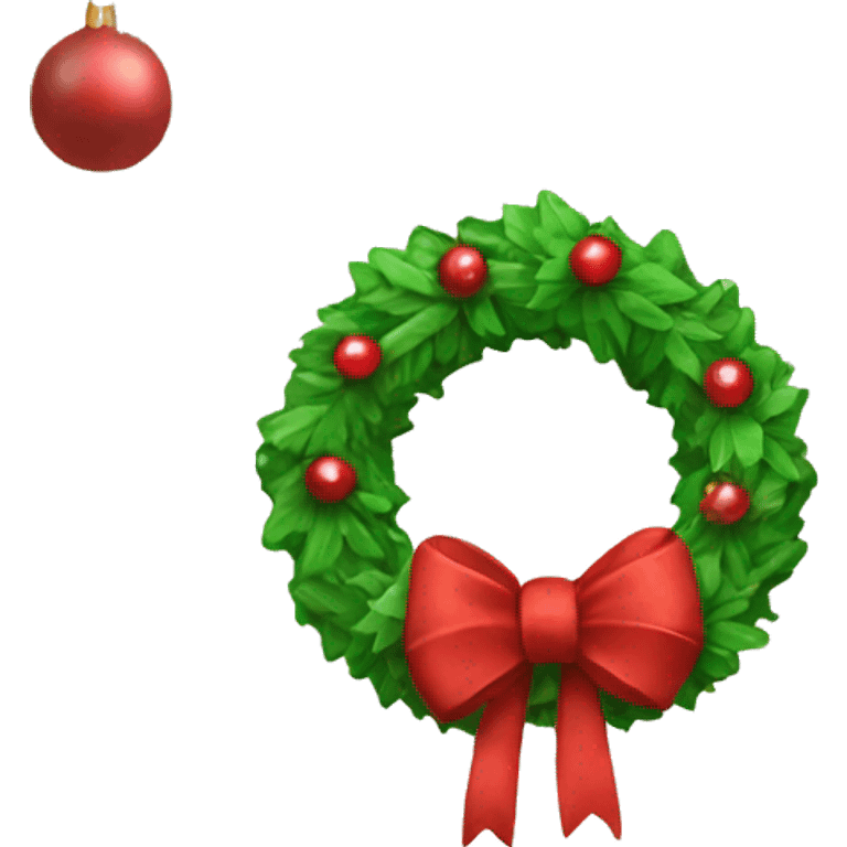 cute christmas wreath with pi emoji