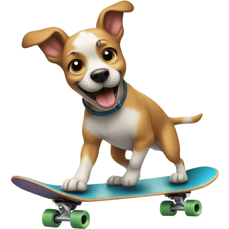 Skateboarding dog emoji