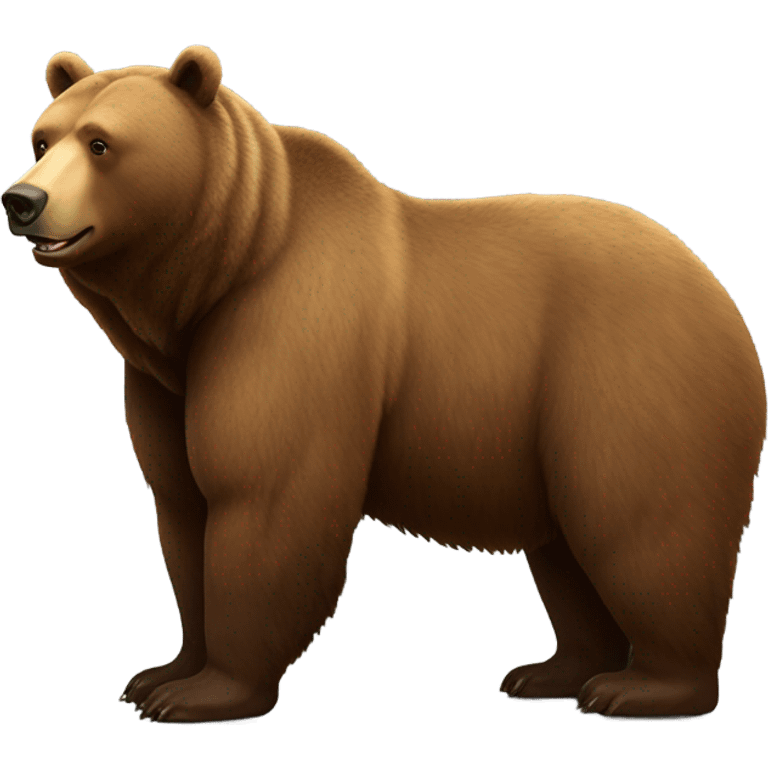 Brown bear wearing a gold chain  emoji