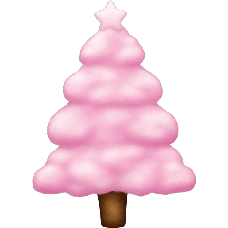 cotton candy christmas tree with lights emoji