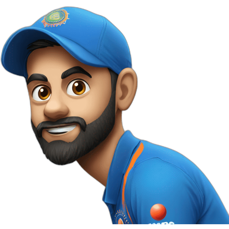 Virat kohli with bat emoji