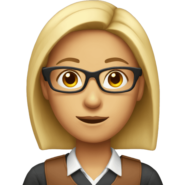 female nerd math teacher emoji