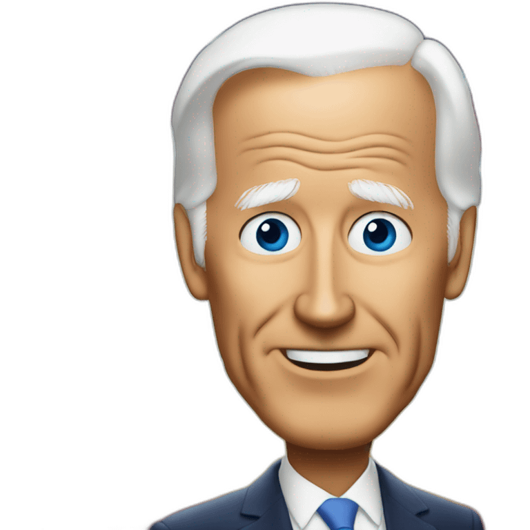 biden with laser beams  shooting out of his eyes emoji