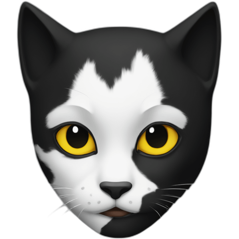 Chat noir et blanc emoji