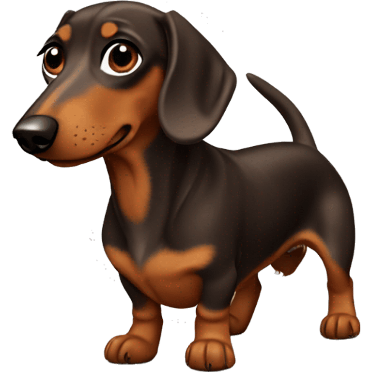 Brown dapple dachshund  emoji