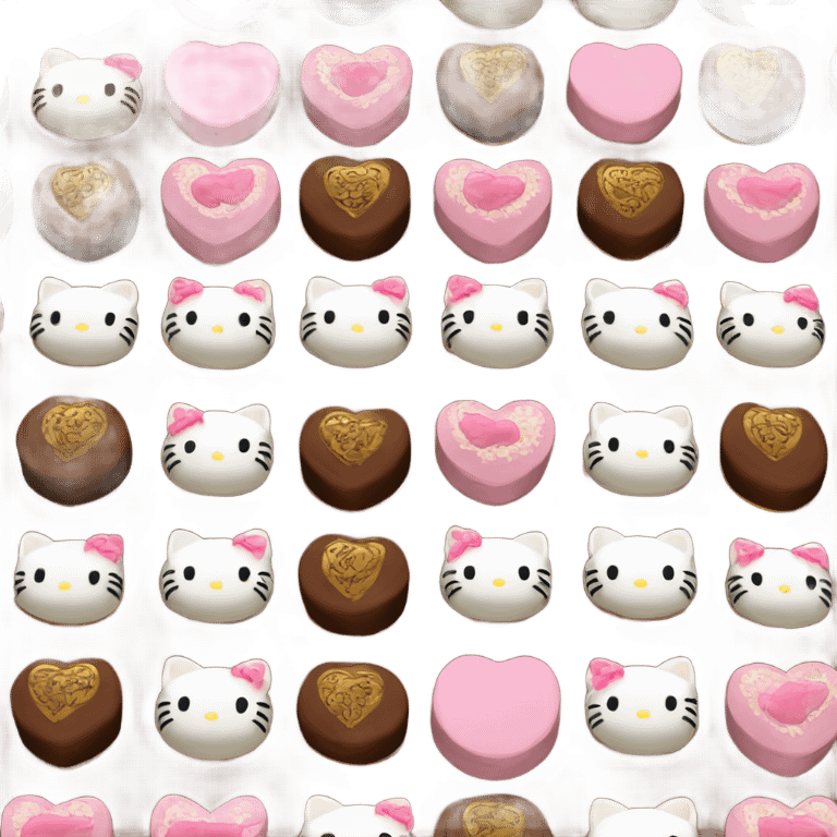 Chocolate box Hello kitty truffles  emoji