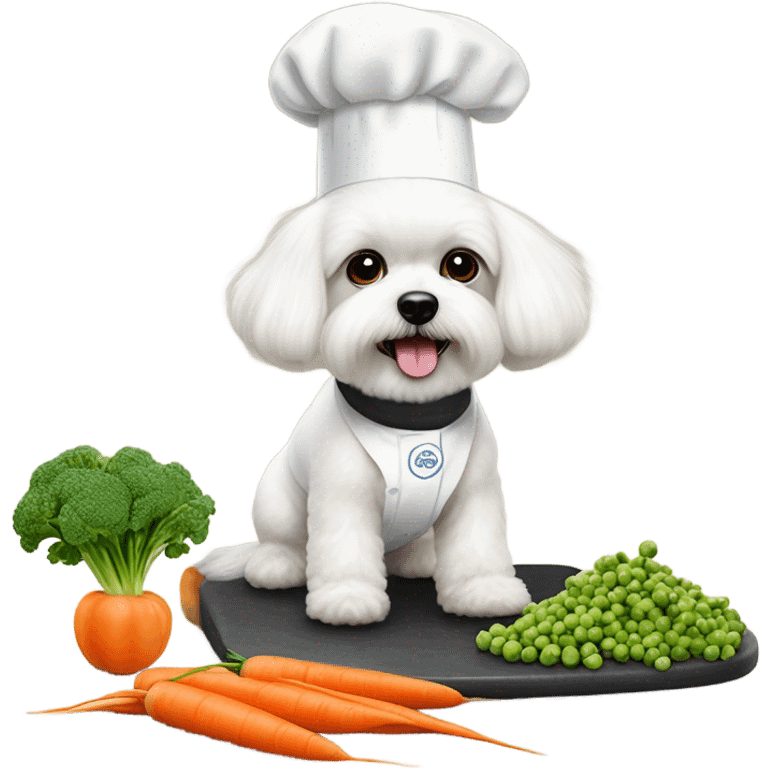 Bichon maltese cooking emoji