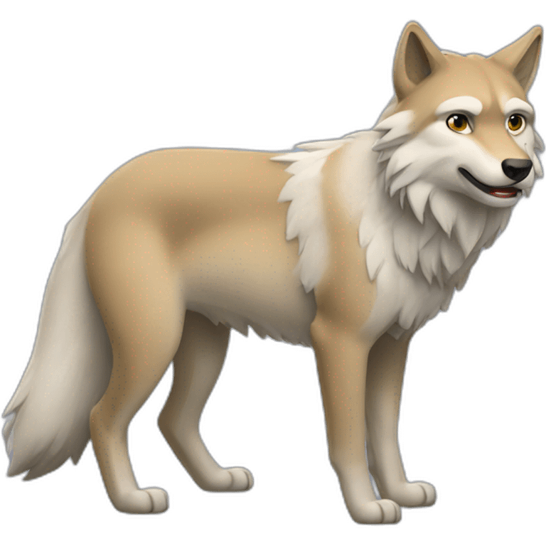 Chat sur un loup emoji