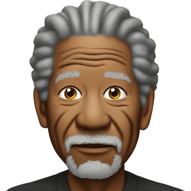 Morgan Freeman looks down sadly emoji