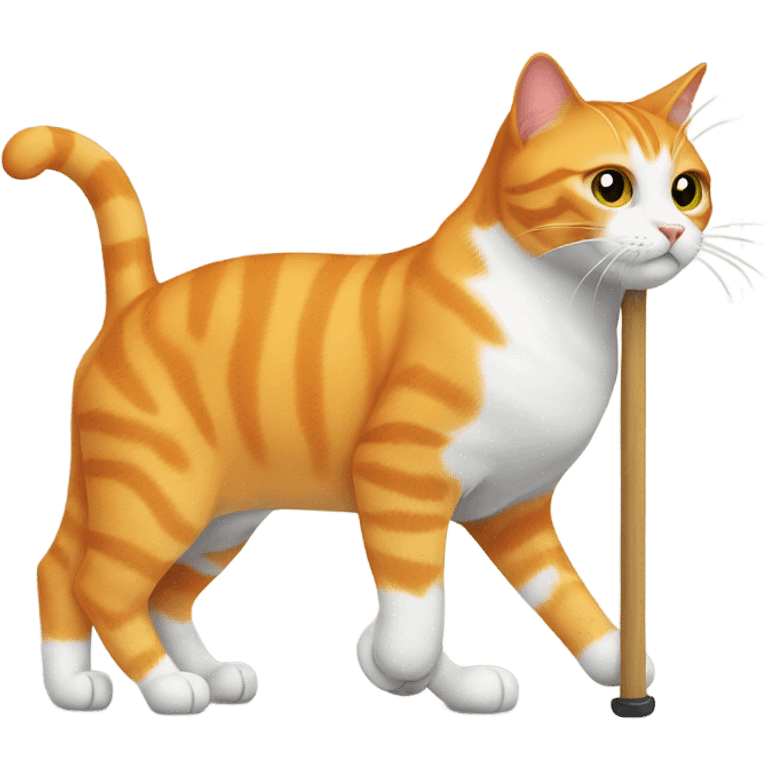 Orange cat on crutches  emoji