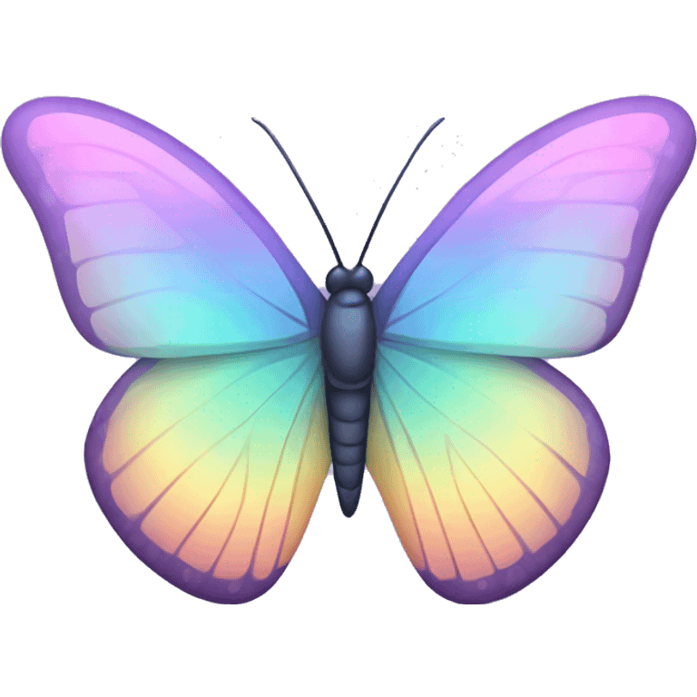 Pastel Gradient Hue Iridescent Butterfly emoji