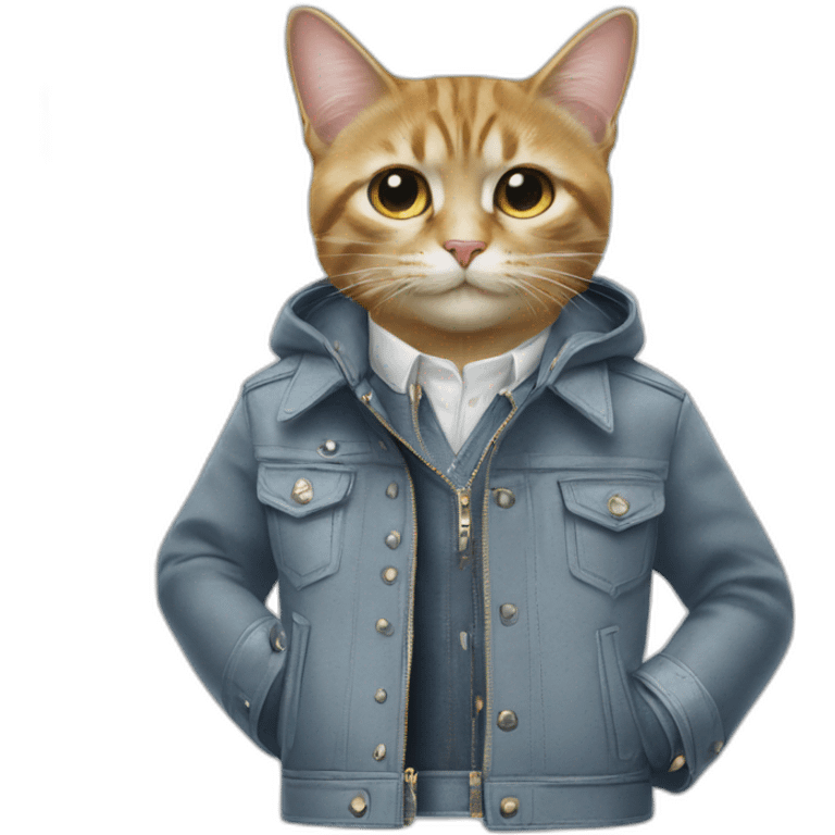 Un chat avec une veste Dior  emoji