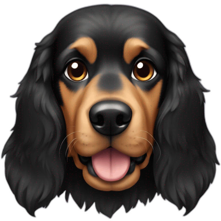 black and tan dog emoji