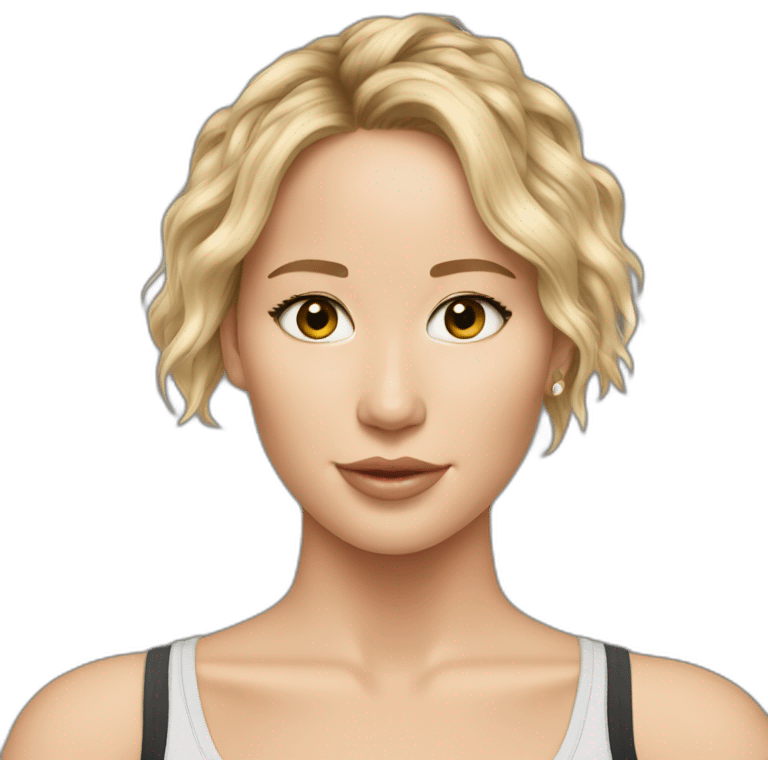 jennifer lawrence wearing tank top emoji