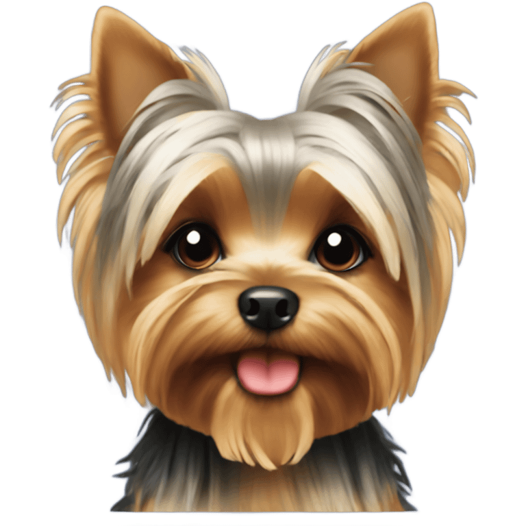 Yorkie with red bow emoji