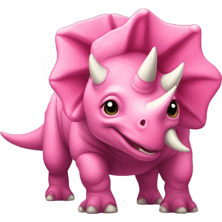 Pink triceratops emoji