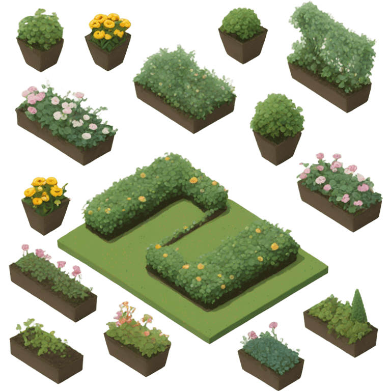 isometric long thin garden emoji