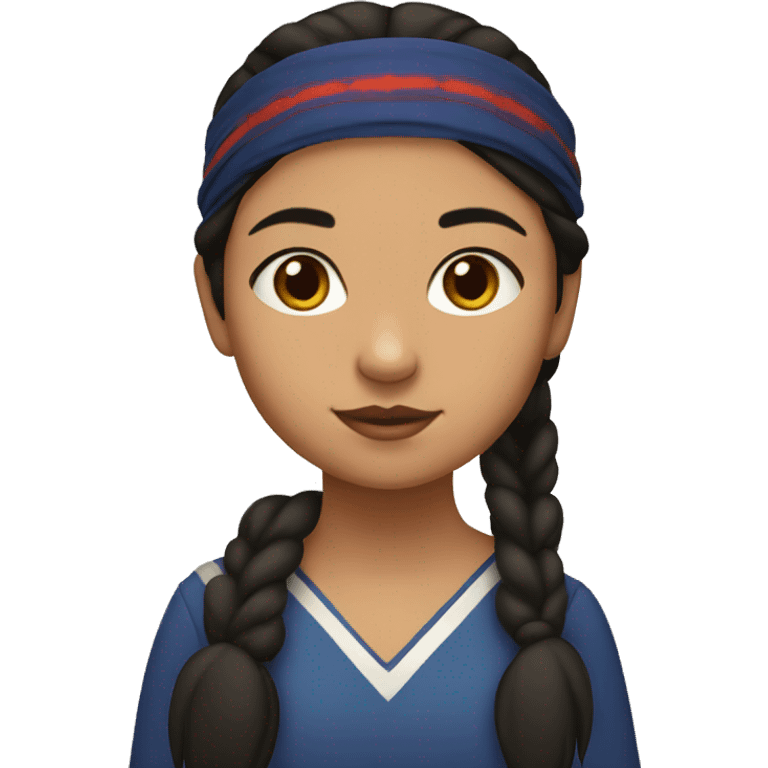 Métis girl with black headbands emoji