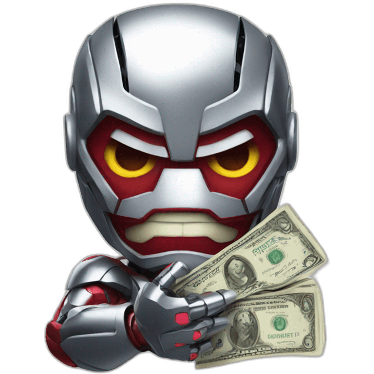 Angry ultron holding money emoji