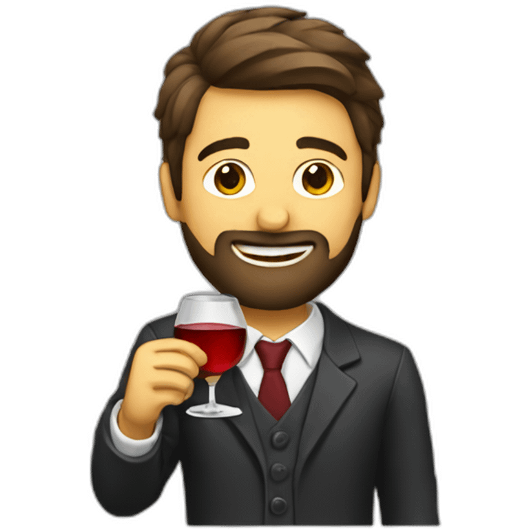 programmer drinking wine emoji