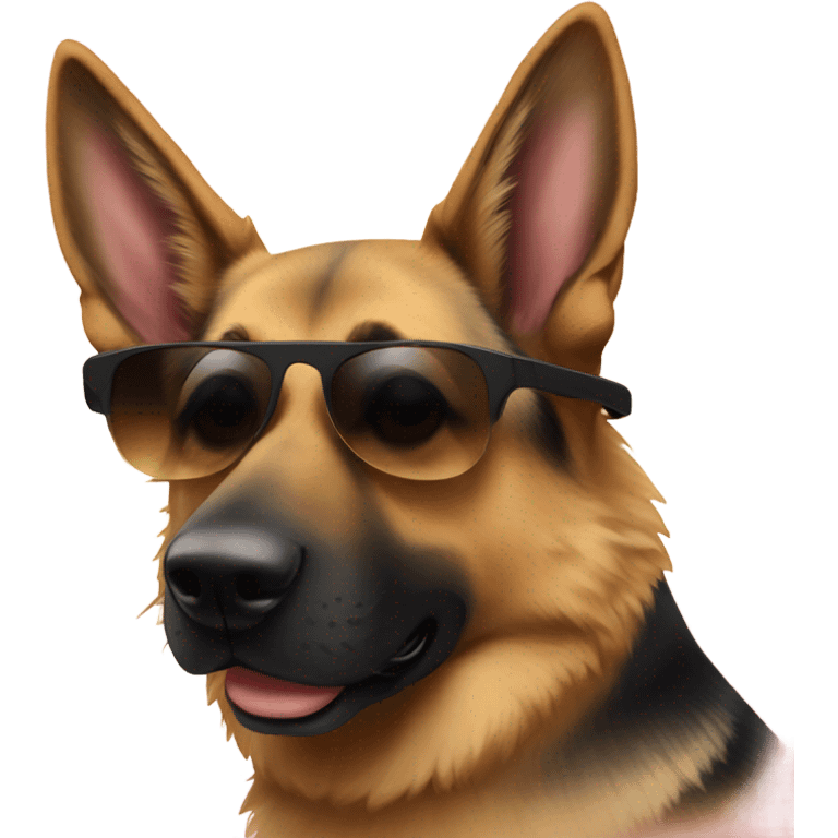 German Shepard with sunglasses  emoji