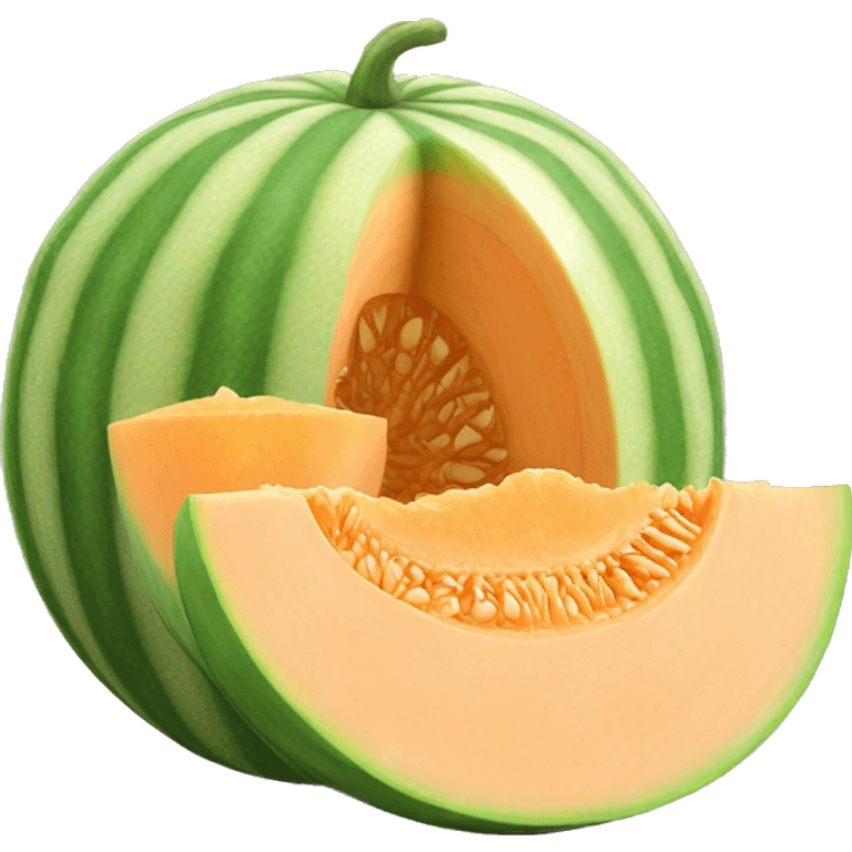 3D muskmelon  emoji