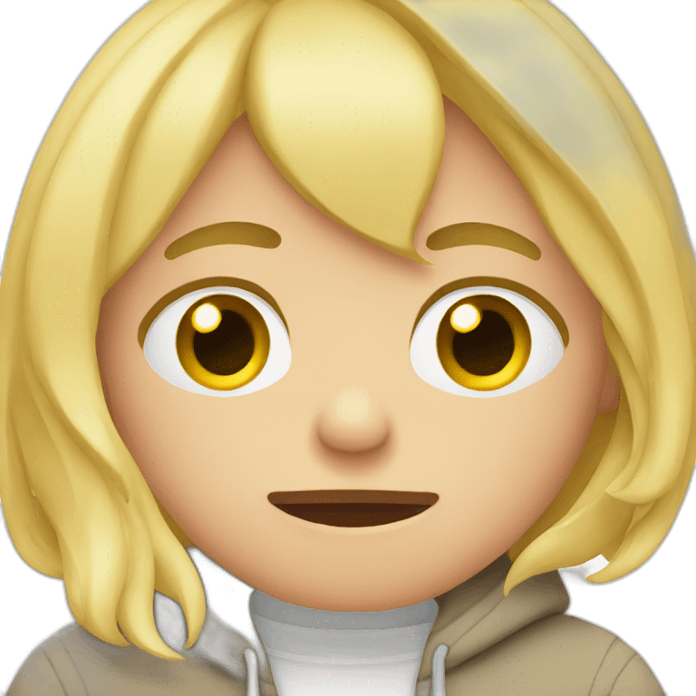 stressed blonde boy emoji