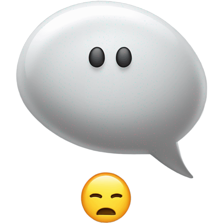 The opposite direction of the 💭 thought bubble emoji in the iPhone emoji set. emoji