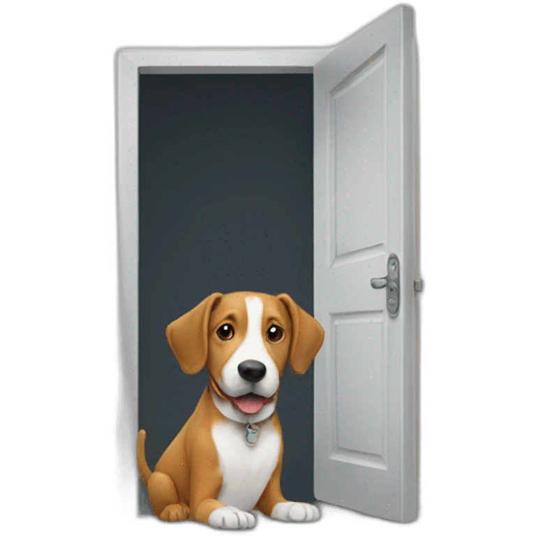 Door with a dog emoji