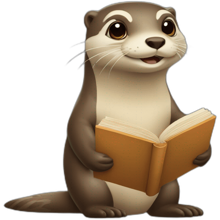 Loutre-avec-un-livre emoji