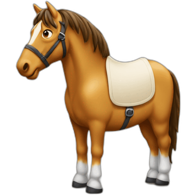 UN CHEVAL BOIT UNE BIERE emoji