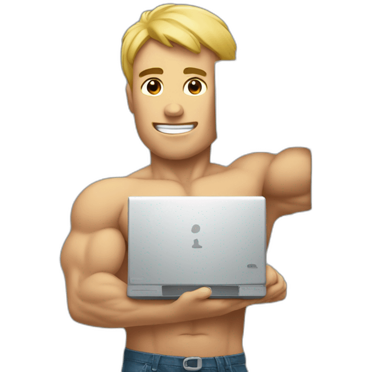 muscleman computer emoji