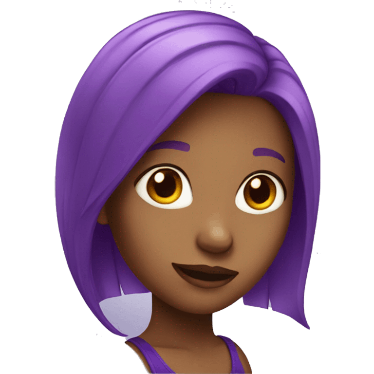 girl with purple hair emoji