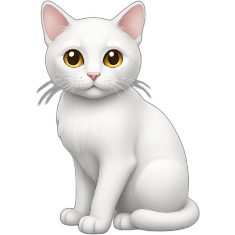 Cat white emoji