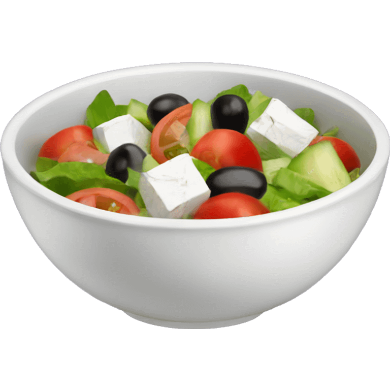 Bowl with Greek salad  emoji