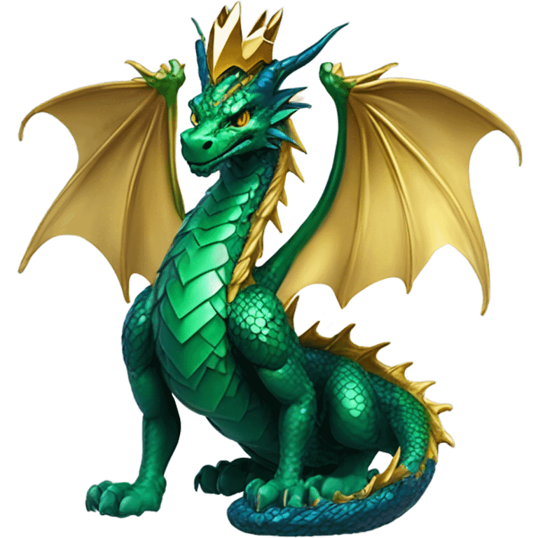 Dragon wearing a crown emoji