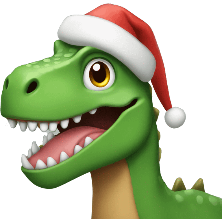 Christmas dinosaur  emoji